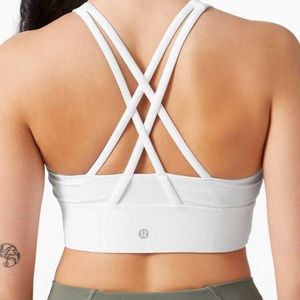 SOLD ——- Lululemon Energy Bra in white. Size 8. NWT.